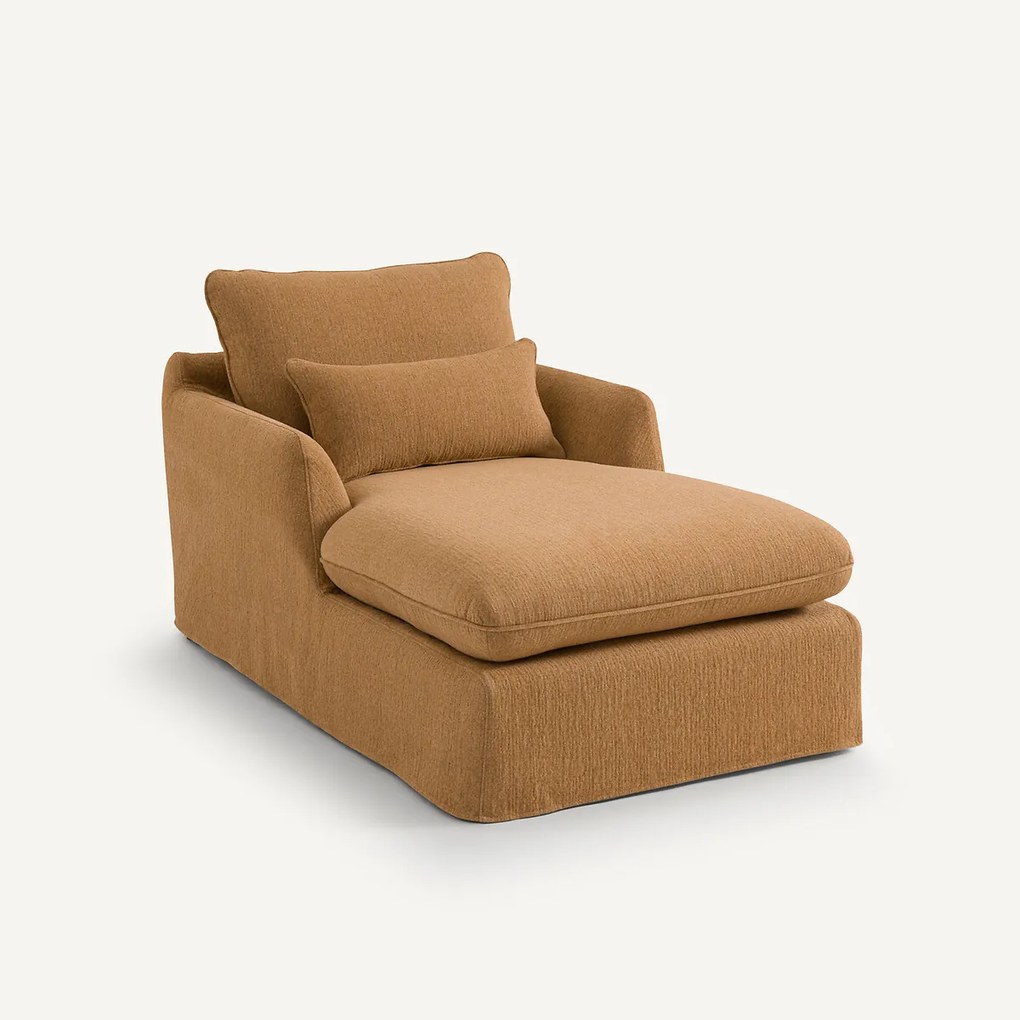 Lange fauteuil in chenille, Nelville