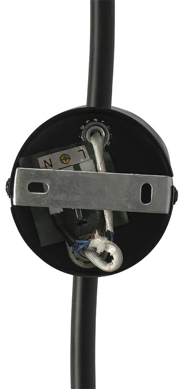 Plafondlamp goud 45 cm met smoke glas 3-lichts - Vidro