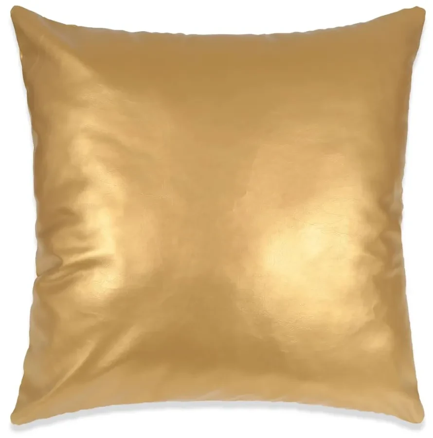 vidaXL Sierkussenset 60x60 cm PU goud 2-delig