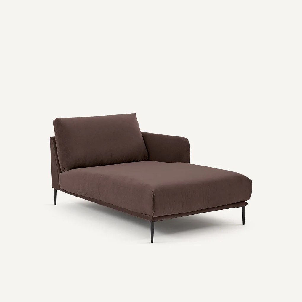 Longchair van linnen fluweel, OSCAR