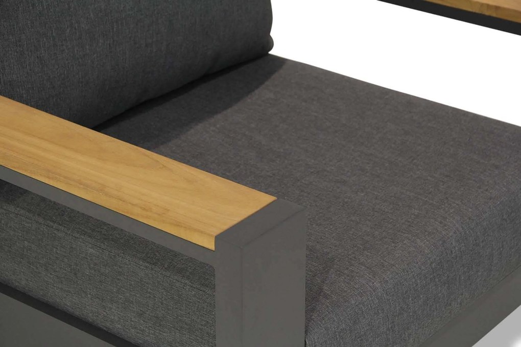 Stoel en Bank Loungeset 5 personen Aluminium Grijs Lifestyle Garden Furniture Milano