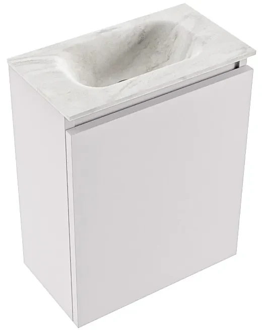 Mondiaz Ture DLux toiletmeubel 40cm cale met wastafel ostra midden zonder kraangat
