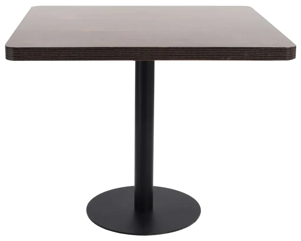 vidaXL Bistrotafel 80x80 cm MDF donkerbruin
