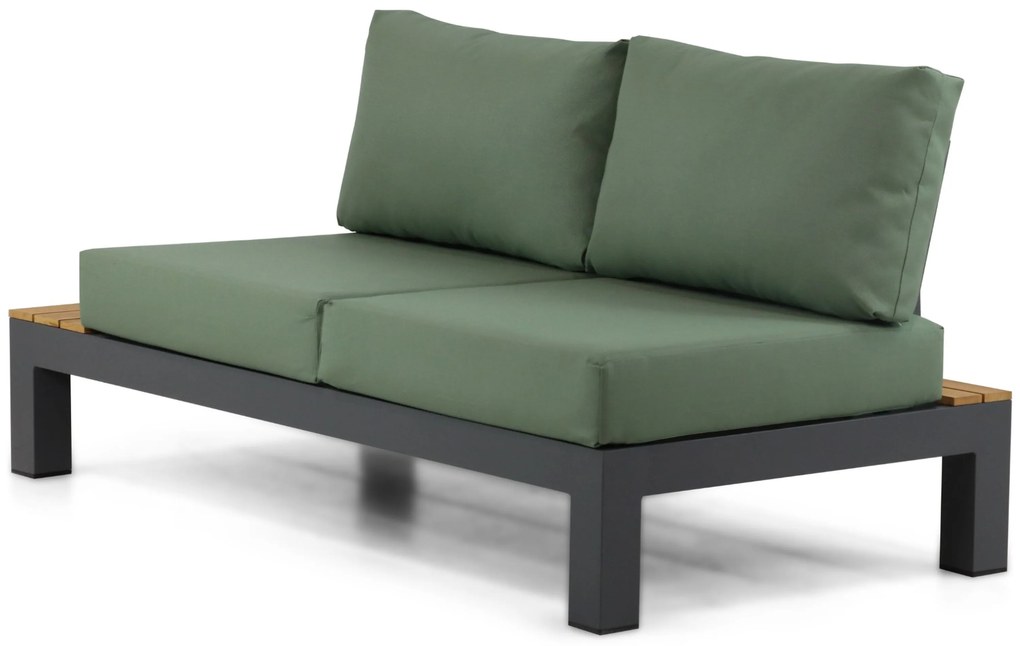 Loungeset 6 personen Aluminium/Teak Grijs Lifestyle Garden Furniture Vittoria