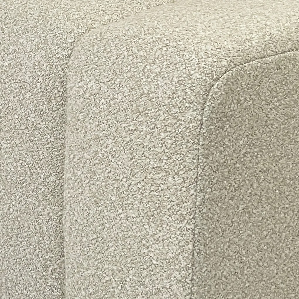 Halbankje Zachte Stof Naturel 72 Cm