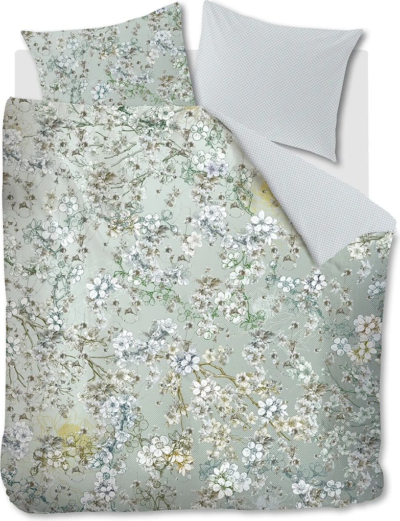 Kardol Fleurelle Dekbedovertrek Grey Green – Bij Swiss Sense