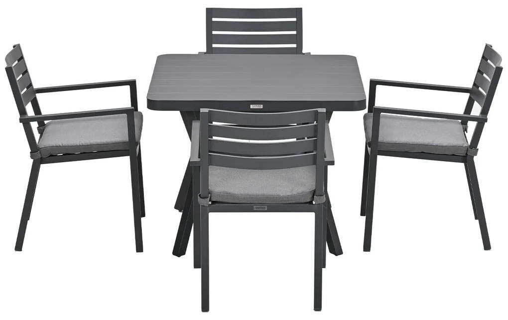 Garden Impressions Amarillo tuinset 5-delig - Mina tuintafel 90x90 cm