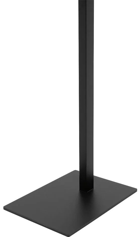 Goossens Nachtkastje Tangel, Voet vierkant metaal ral 9005 zwart, blad massief eik