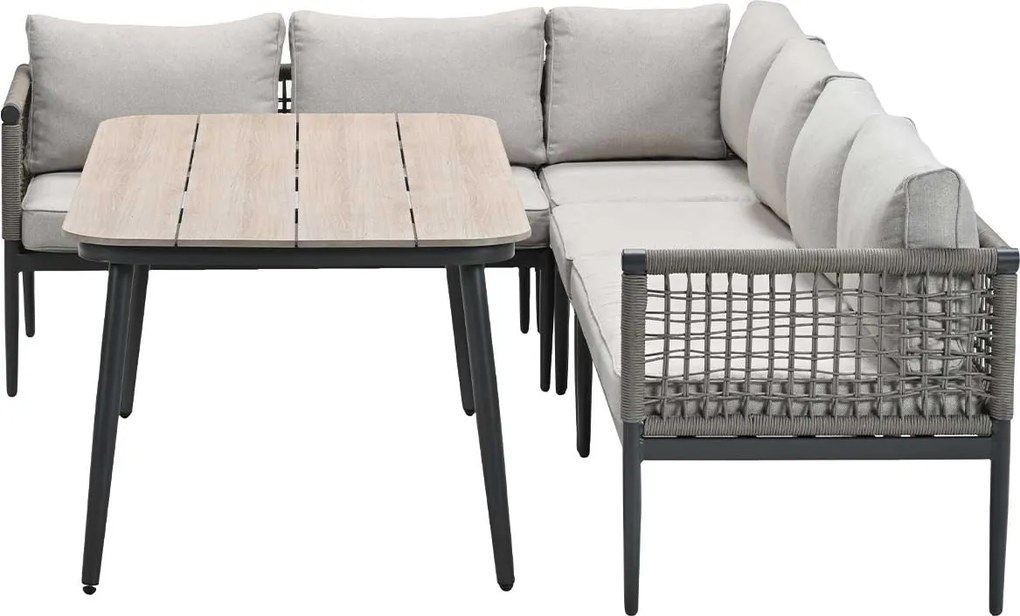 Garden Impressions Burela lounge dining set 5-delig links - taupe