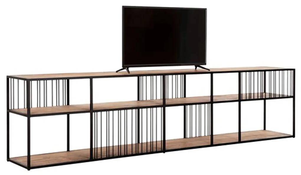DTP Home Barra Large Open Tv-meubel Teak 225 Cm - 225x35x55cm.