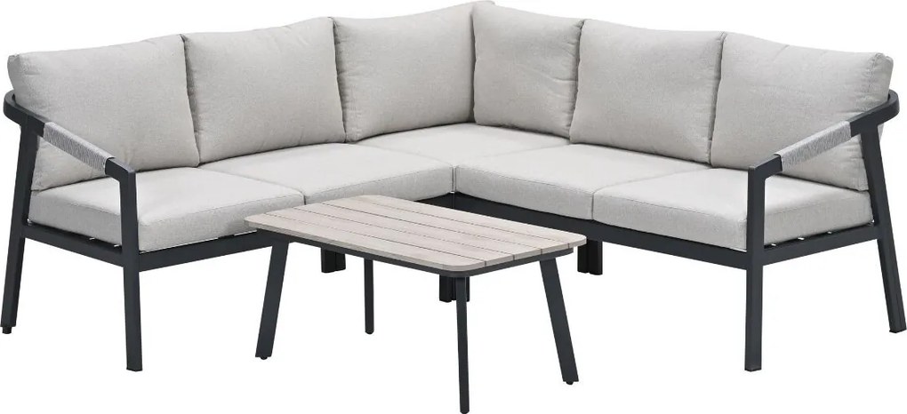 Garden Impressions Milou loungeset hoek 4-delig - donker grijs