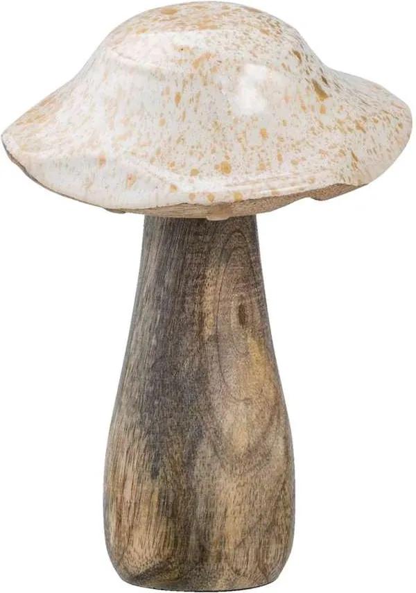 Decoratie paddenstoel - crème - Ø9x15 cm - Leen Bakker
