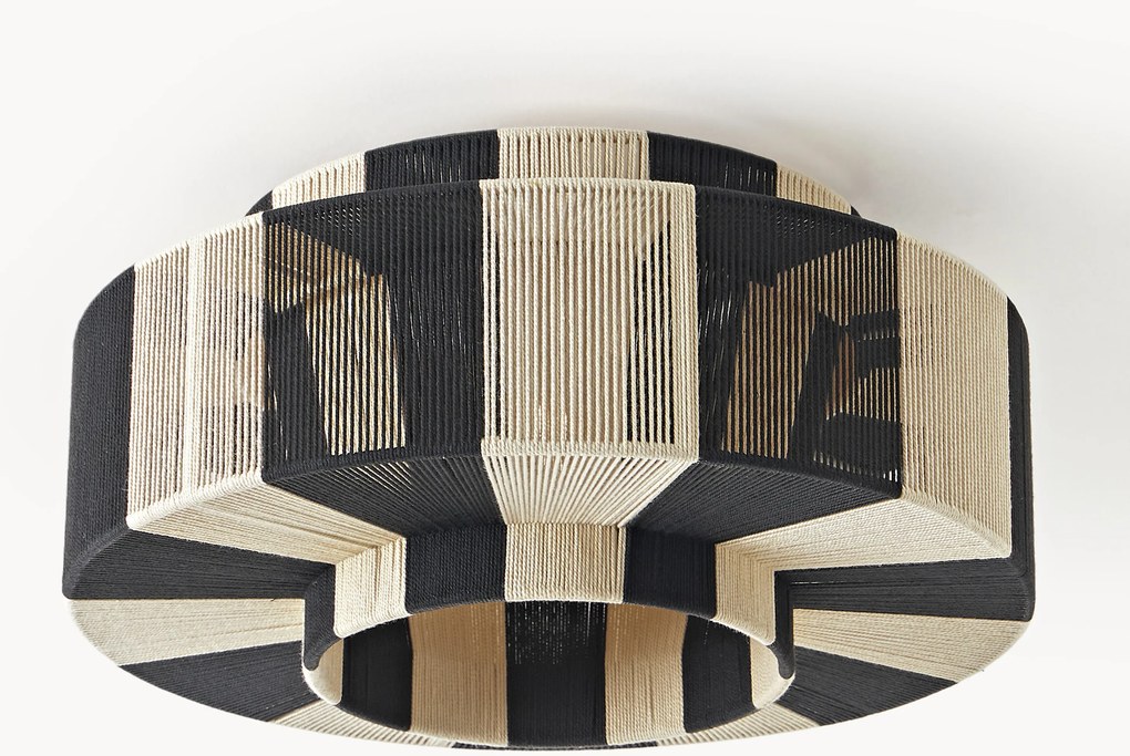 Plafondlamp Lace van linnen draad