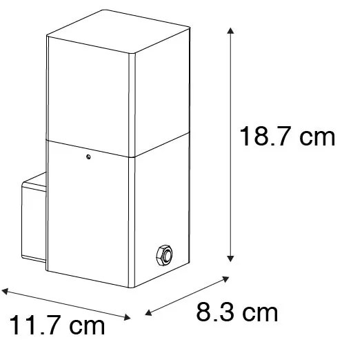 Buiten wandlamp zwart IP44 met schemerschakelaar - Denmark