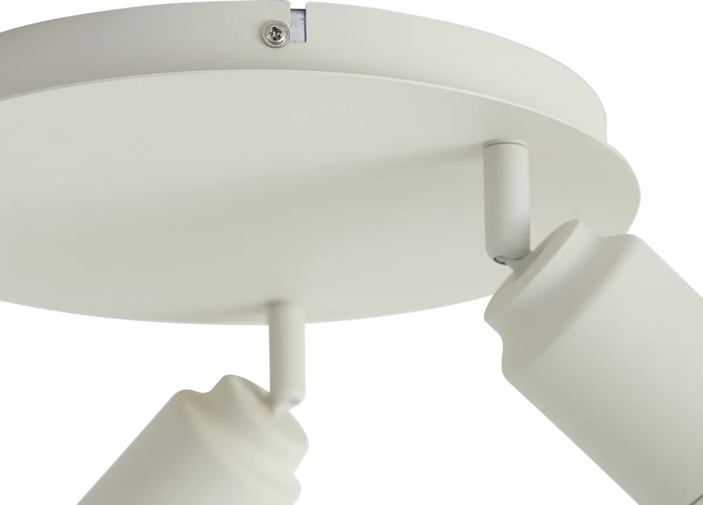 Moderne inbouwspot beige 3-lichts IP44 - Ducha