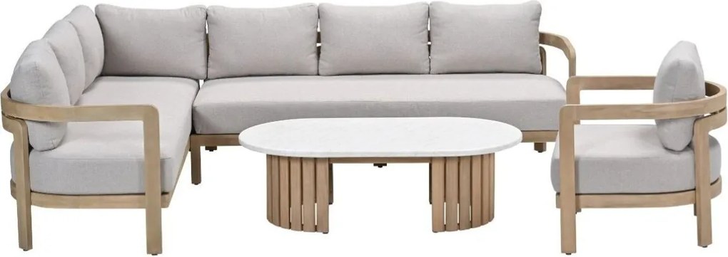 Garden Impressions Sirocco loungeset 4-delig links - acacia white wash