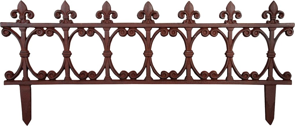 Esschert Design Gietijzeren perkhek met Franse lelie 82x36cm