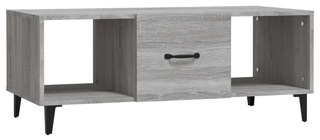 vidaXL Salontafel 102x50x40 cm bewerkt hout grijs sonoma eikenkleurig