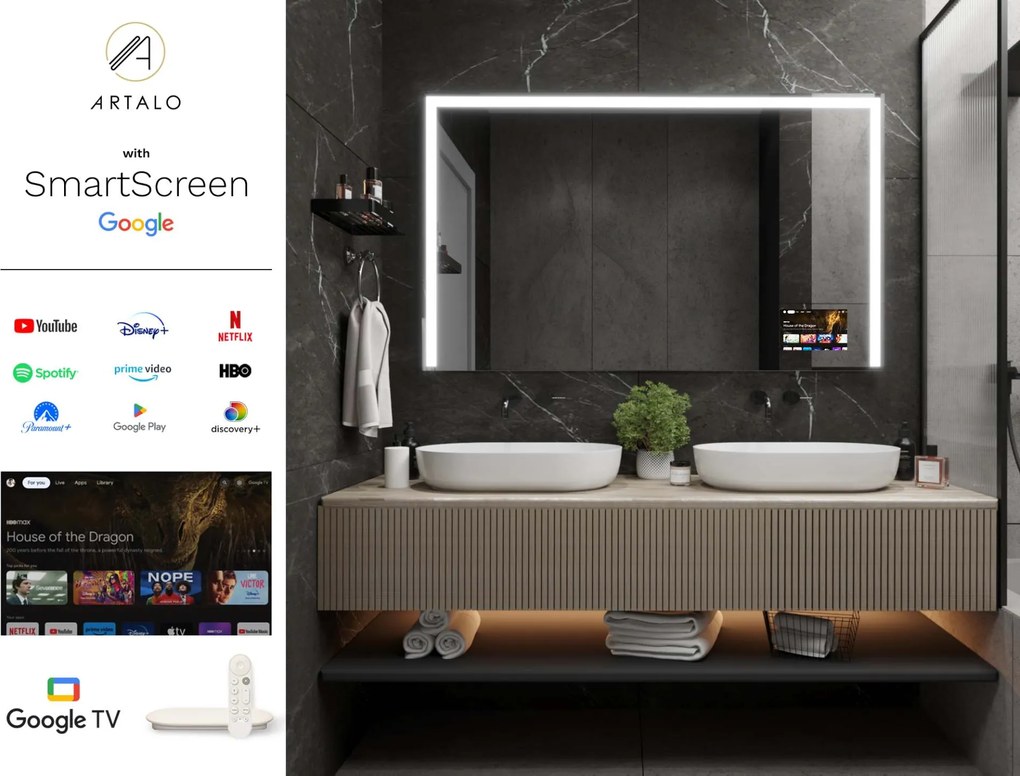 LED-spiegel in lijst voor de badkamer M2