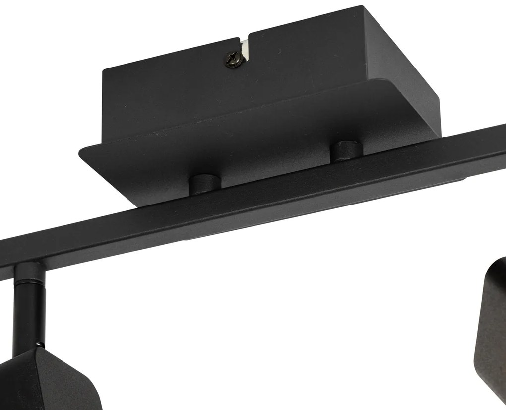 Moderne plafondlamp zwart incl. LED 2-lichts - Nola