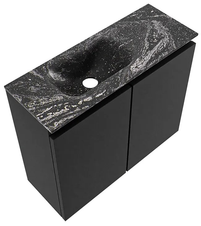 Mondiaz Ture DLux toiletmeubel 60cm urban met wastafel lava links zonder kraangat