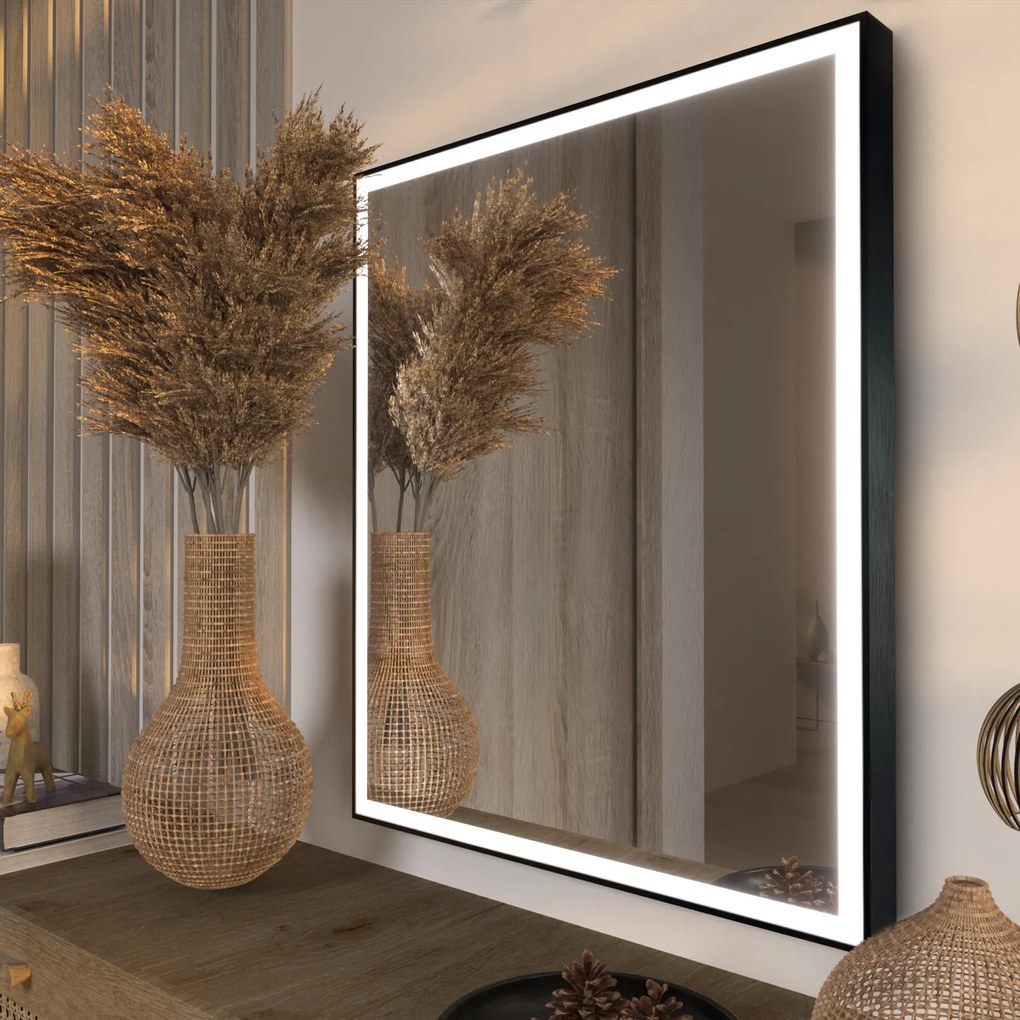 LED-spiegel in lijst voor de badkamer M1