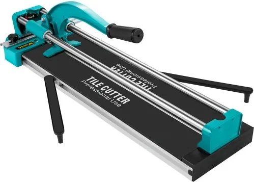 VEVOR Handmatige tegelsnijder 35-600 mm, tegelsnijder met dubbele rups, snijdikte 6-15 mm, aluminium, verstelbare hoek 0-60 graden, laserpositionering, verplaatsbare machinetafel 7 kg