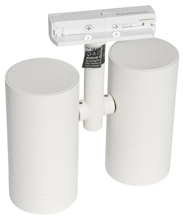 Moderne 1-fase railspot wit 2-lichts - Iconic Scopio