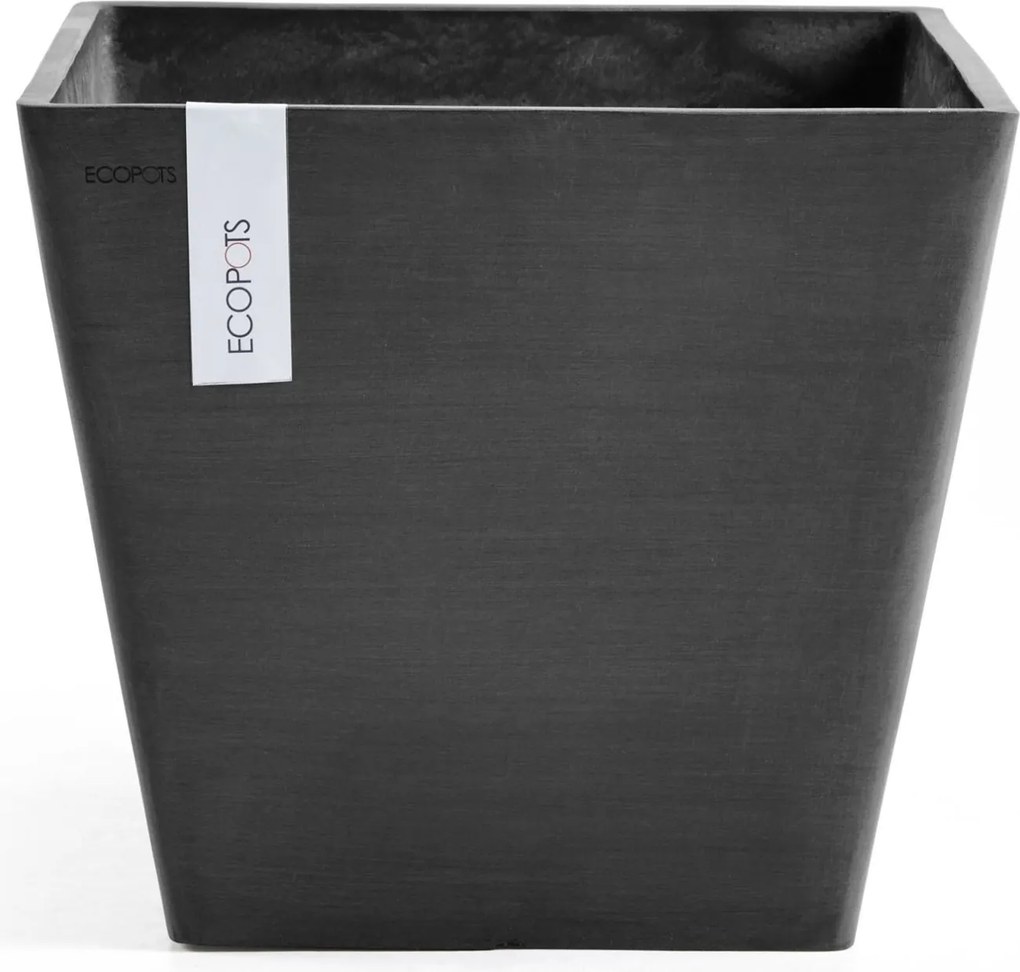 Ecopots bloempot Rotterdam 40  - Vierkant - Dark Grey - 40,1 x H35,5 cm