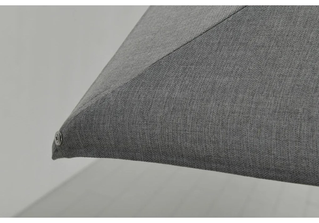 Garden Impressions Hawaii Big Pole zweefparasol 350x350 cm - donker grijs frame - licht grijs doek