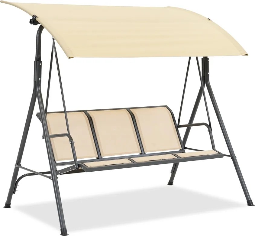 Metalen schommelbank Florence Garden Point beige