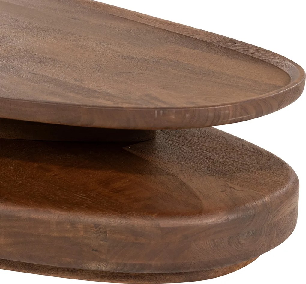Houten Organische Salontafel Large - 140 X 65cm.
