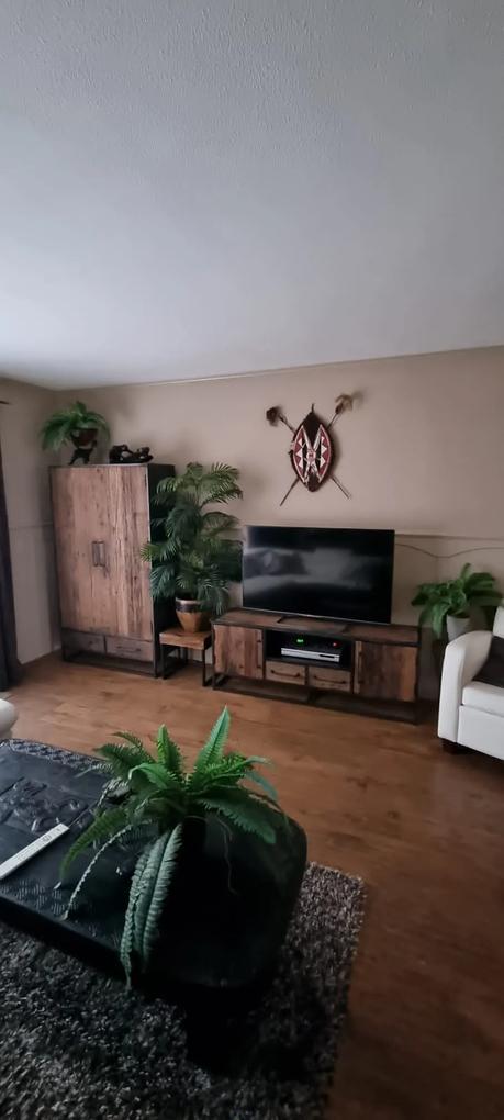 Tv-meubel Lio M  150 cm cm - Gerecycled hout - Giga Meubel - Industrieel & robuust