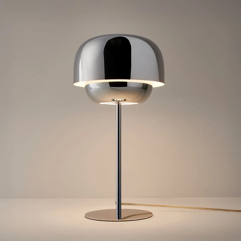 Tafellamp in chroom ijzer, Kinoko