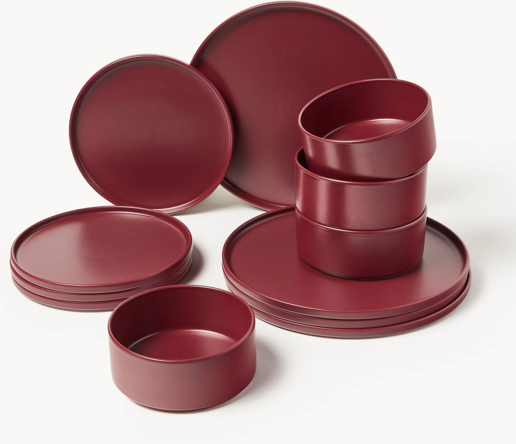 Handgemaakte serviesset Lowri, 4 personen, 12-delig