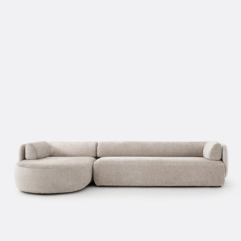 Hoekbank links, dik fluweel, Méridiano