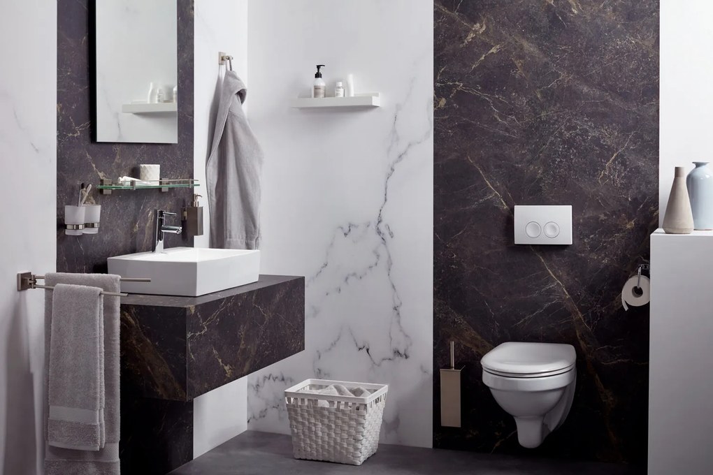 Haceka Mezzo toiletborstelset RVS-look