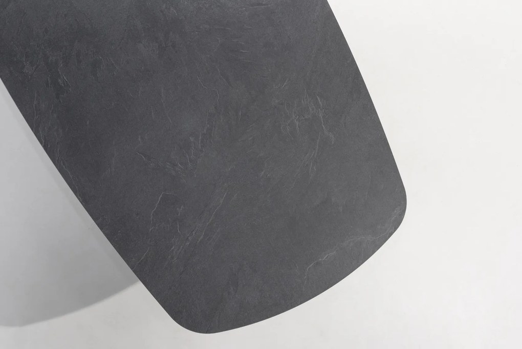 4 Seasons Outdoor Aprilla tuinset antraciet met Montana barrel shape tafel HPL slate antraciet 280 x 113 cm * Sale * Tuinset   antraciet weerbestendig