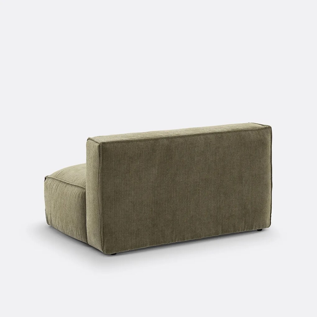 Modulaire zitbank van geribd vintage fluweel, Seven