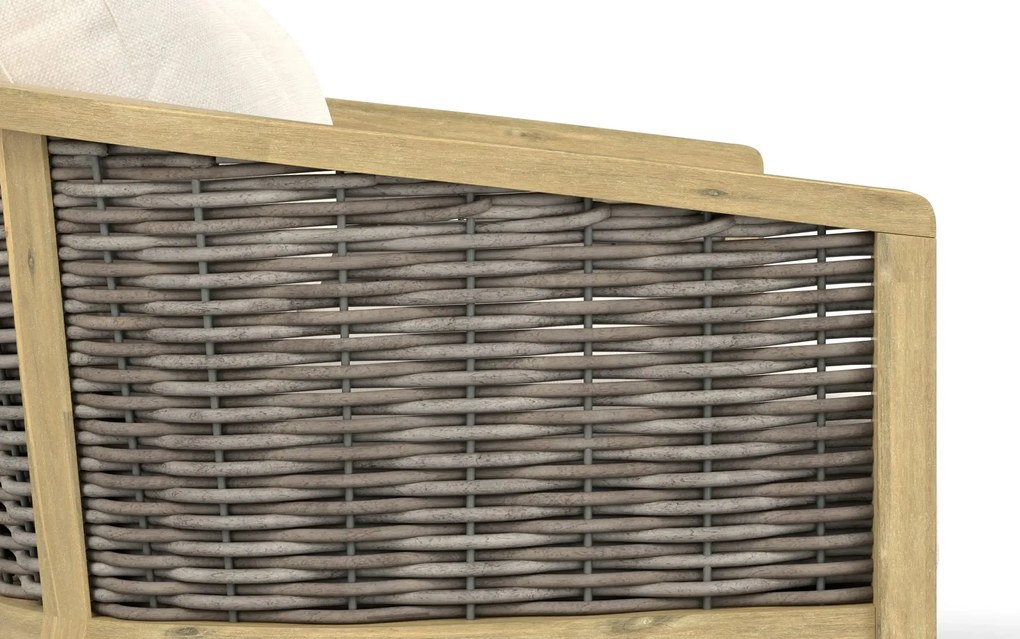 The Outsider Stoel-Bank Loungeset Parkside | 5-zits | Wicker & Acaciahout | The Outsider