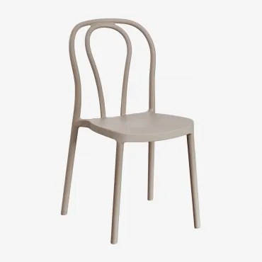 Set Van 2 Stapelbare Tuinstoelen Van Polypropyleen Mizzi Moka Bruin - Sklum