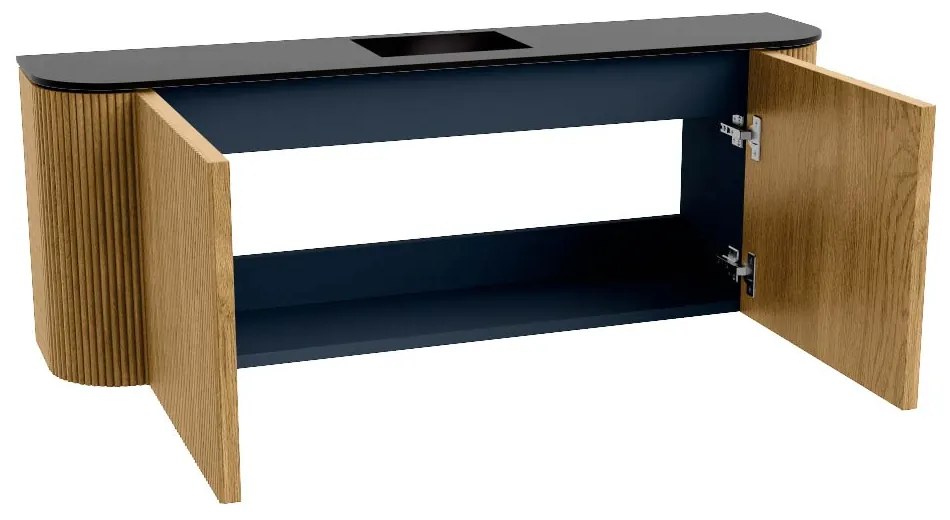 Mondiaz Joya 115cm toiletmeubel ronding links/rechts oak met wastafel faye midden zonder kraangat urban