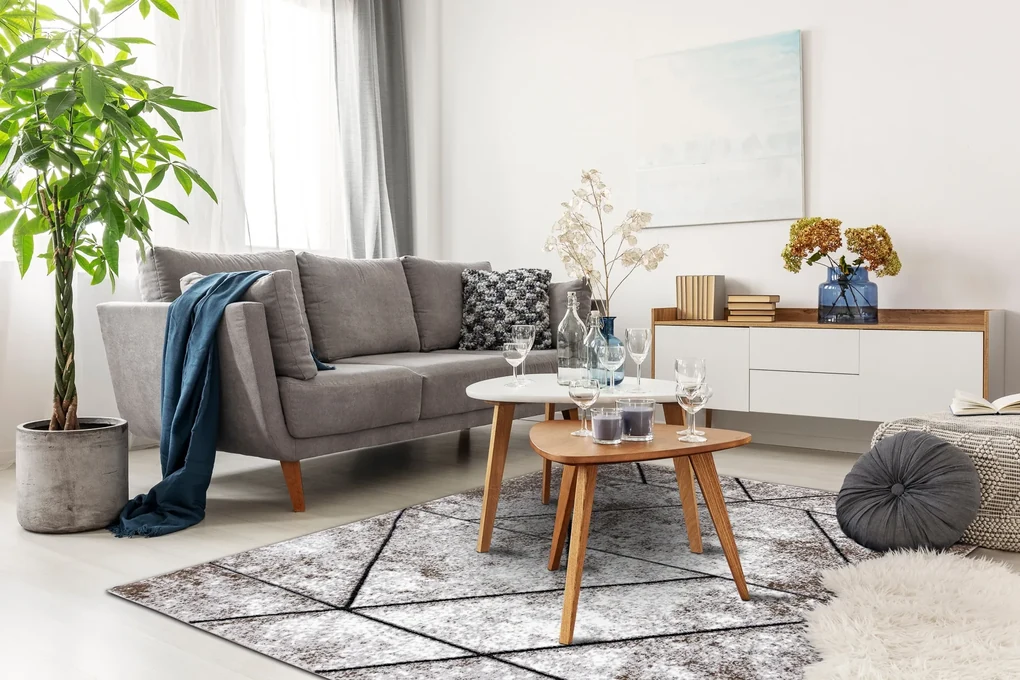 Tapijt modern COZY 8872 Wall, geometrisch , drieho  - Structureel,  twee poolhoogte , bruin