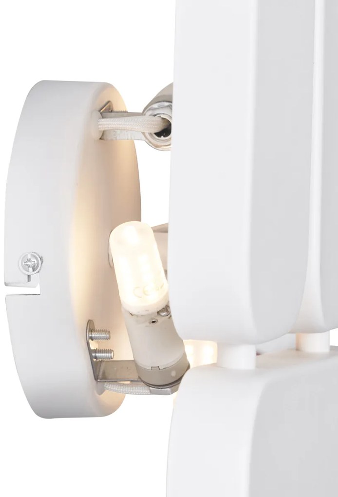 Design wandlamp wit 3-lichts - Planes
