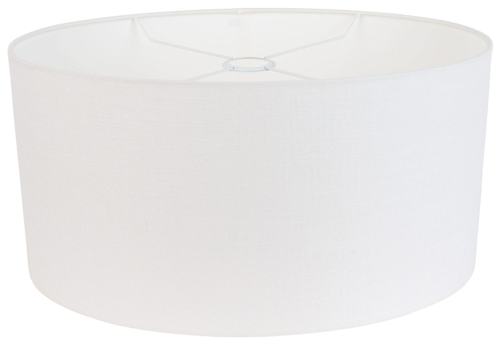 Stoffen Linnen lampenkap wit ovaal 50/33/25 Modern