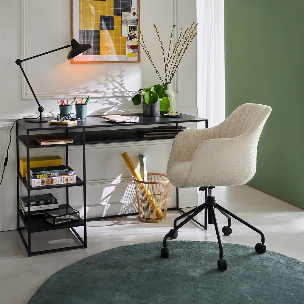 Bureaufauteuil in bouclette stof, Matie