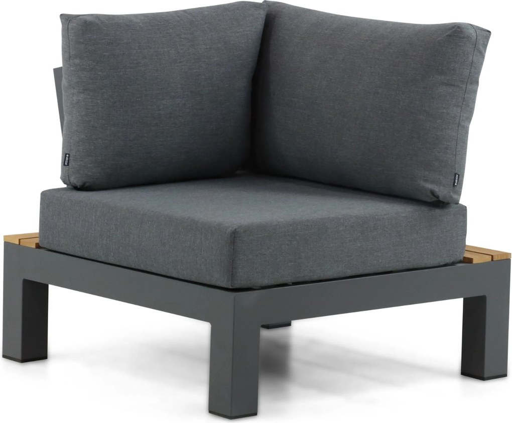 Loungeset 5 personen Aluminium/Teak Grijs Lifestyle Garden Furniture Vittoria