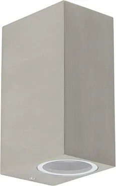 Moderne wandlamp aluminium 2-lichts IP44 - Baleno