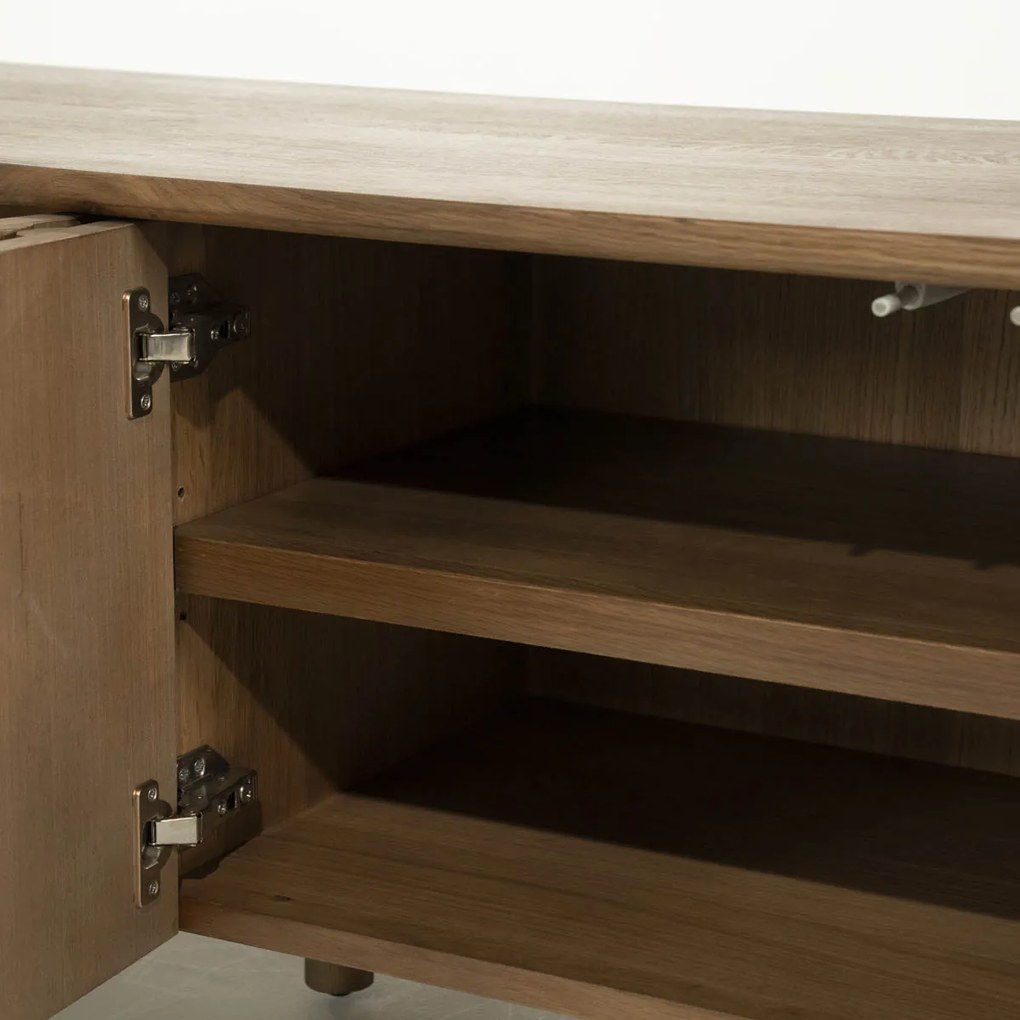 Modern Tv-meubel Eikenhout Bruin 183 Cm - 183x47x50cm.