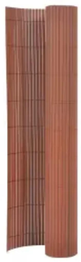 vidaXL Tuinafscheiding dubbelzijdig 110x400 cm bruin